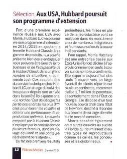 Aux USA, Hubbard poursuit son programme d'extension