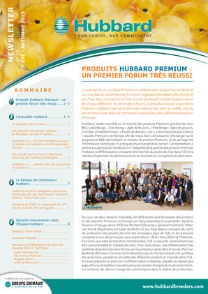 Hubbard Newsletter Edition 12 - Été Automne 2015
